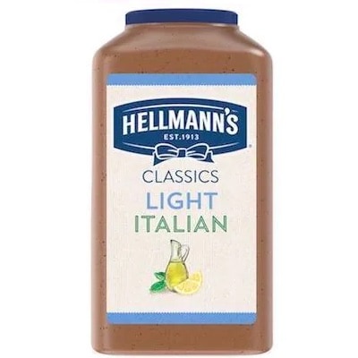 Hellmann's® Classiques Vinaigrette Italienne Légère 2 x 3.78 L - Hellmann's® Light Italian Salad Dressing: Agrémentez vos meilleures salades de vinaigrettes qui ont l’aspect, le goût et l’effet d’une vinaigrette maison.